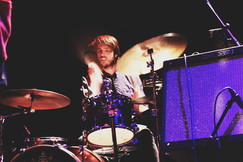 Dave Garwacke playing drums
